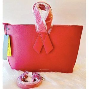 NEW W/TAG Suzanne Clemente Causes PINK LARGE TOTE PURSE